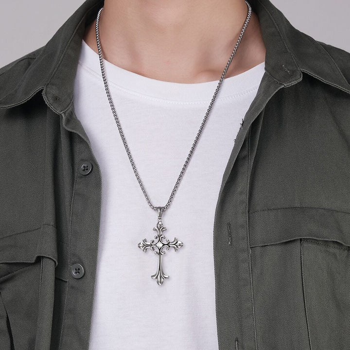 CZ Stone Cross Necklace