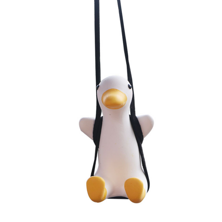 Gypsum Cute Anime Car Accessory Swing Duck Pendant