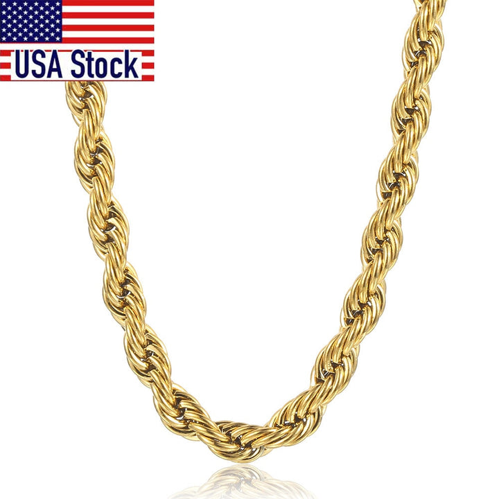 Twisted Rope Link Chain Stainless Steel