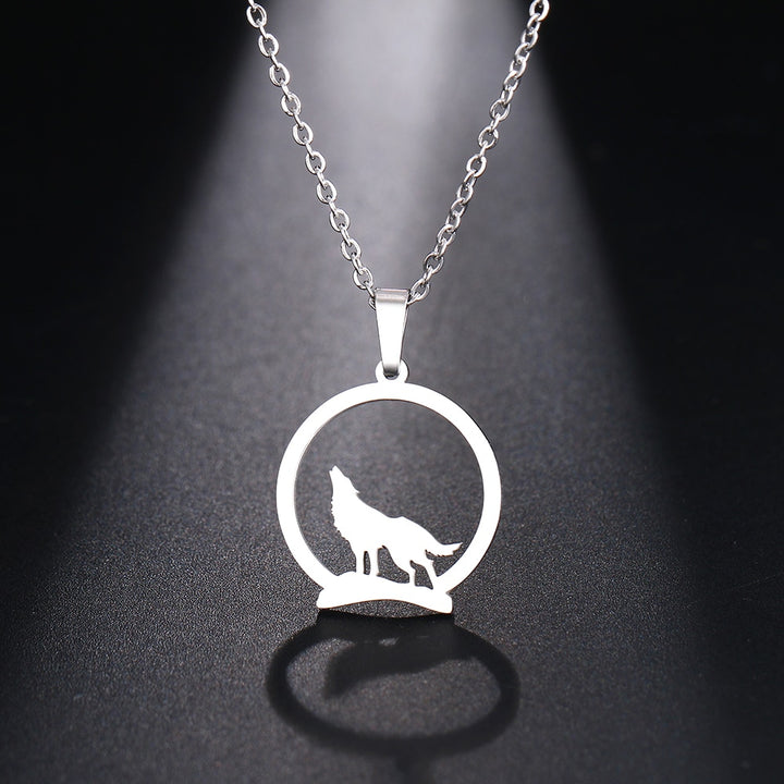 Wolf On The Hill Pendant Necklace
