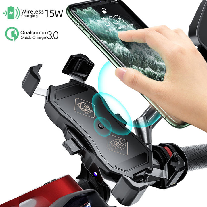 Motorcycle/Bike Phone Holder with Wireless Fast Charging